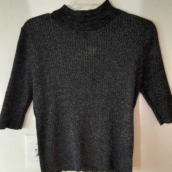 Maddie steel black glittery top high neck size XL - Picture 1 of 5